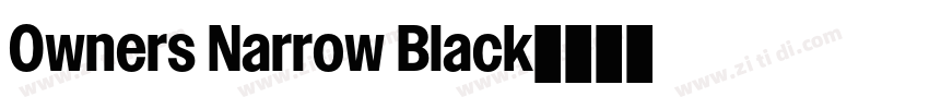 Owners Narrow Black字体转换